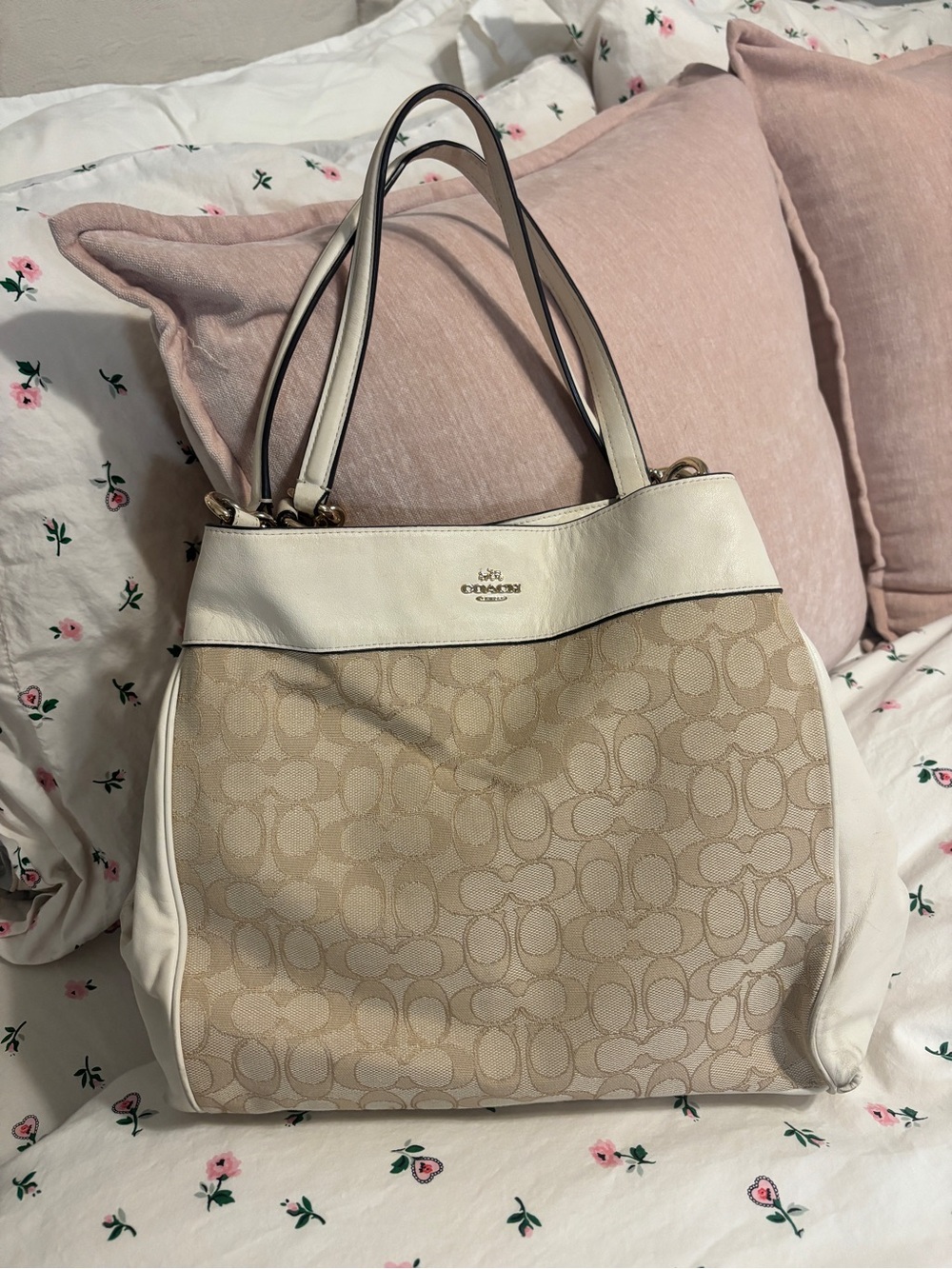 Vintage Coach Signature Canvas Tote